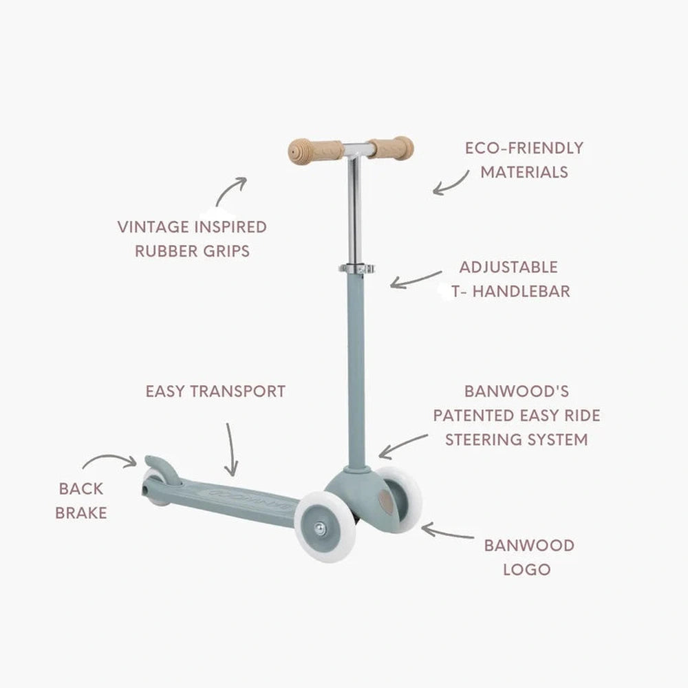 Banwood Eco Scooter Step - Met Mandje - Teal