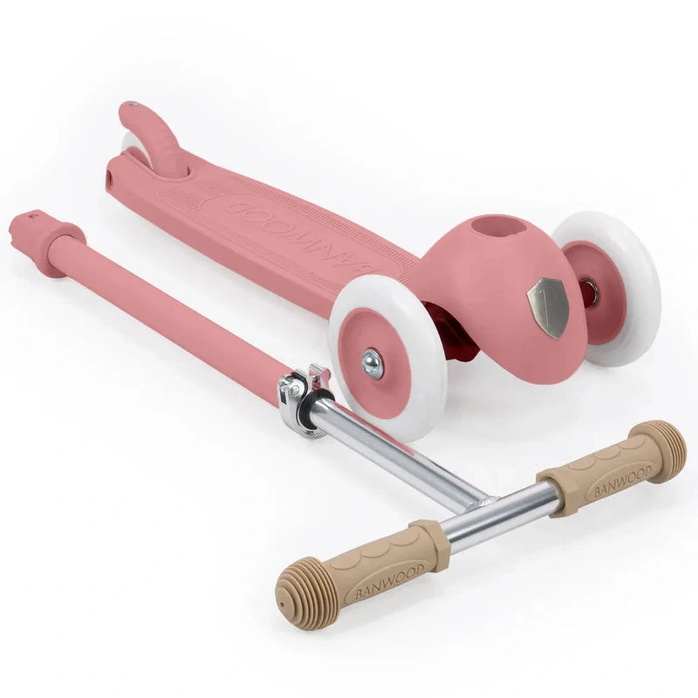 Banwood Eco Scooter Step - Met Mandje - Raspberry