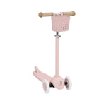 Banwood Eco Scooter Step - Avec panier - Rose poudré