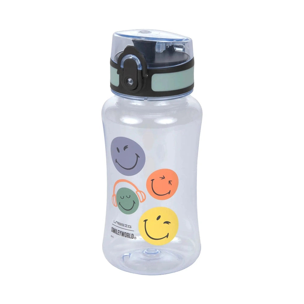 Lässig Drinkfles Smiley World 420 ml - Blue