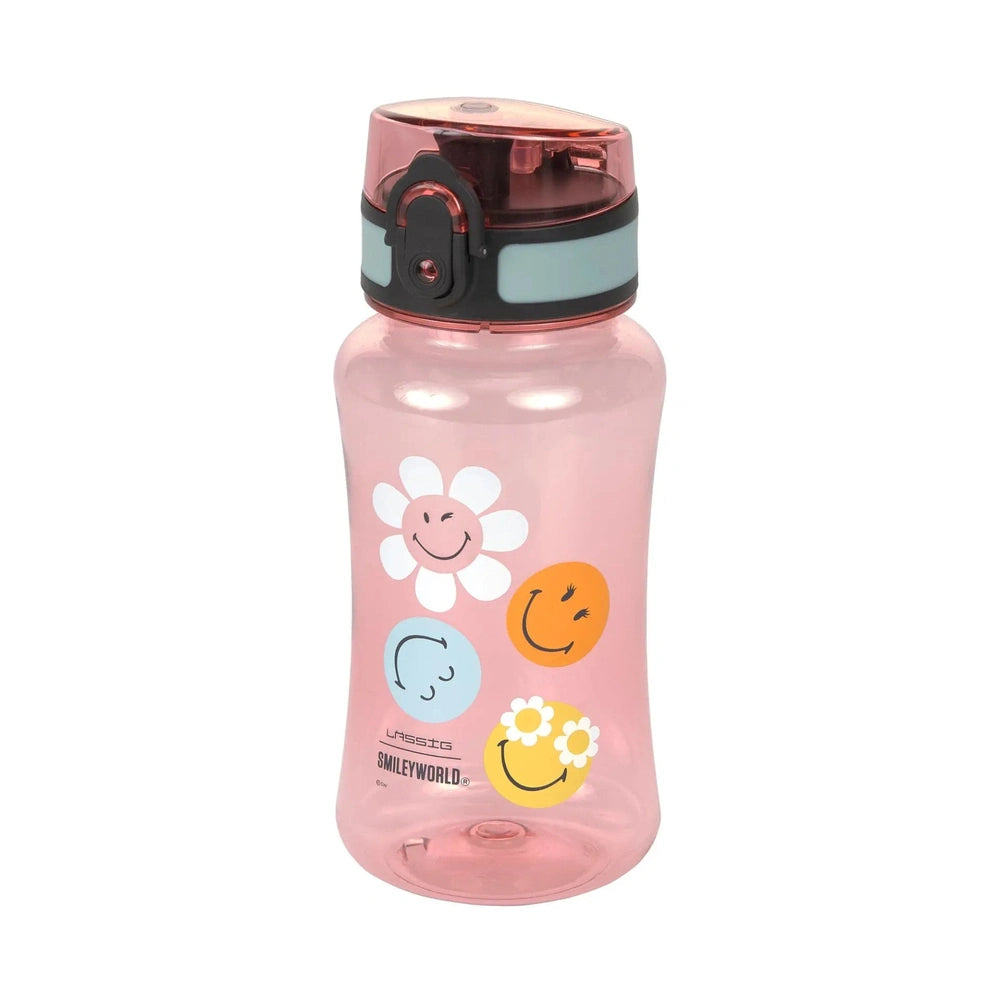 Lässig Drinkfles Smiley World 420 ml - Pink