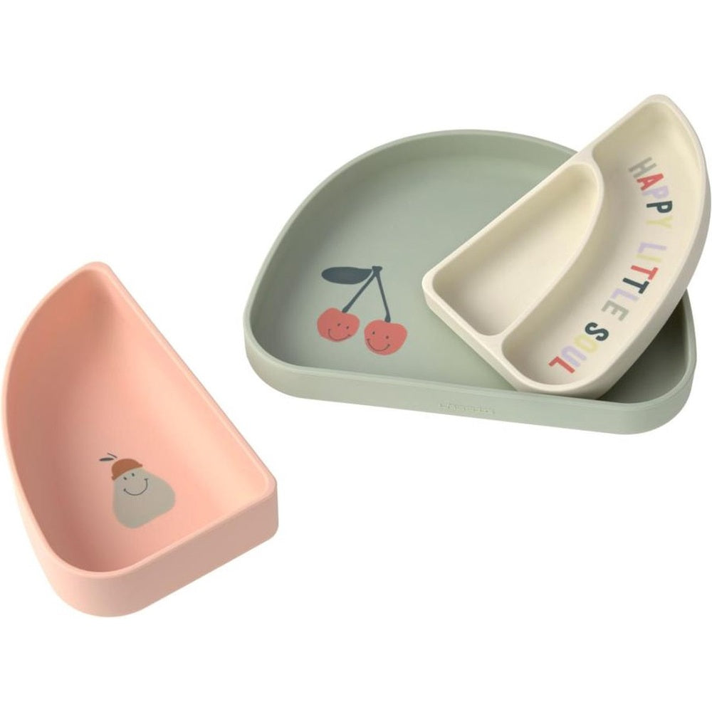 Lässig bord met vakken 3 delig - Happy Fruits Cherry