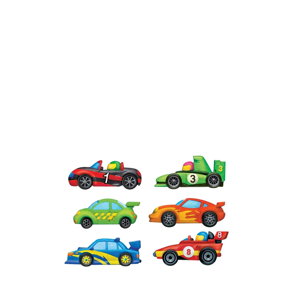 4M Mould and Paint Magnets and Badges - Racers