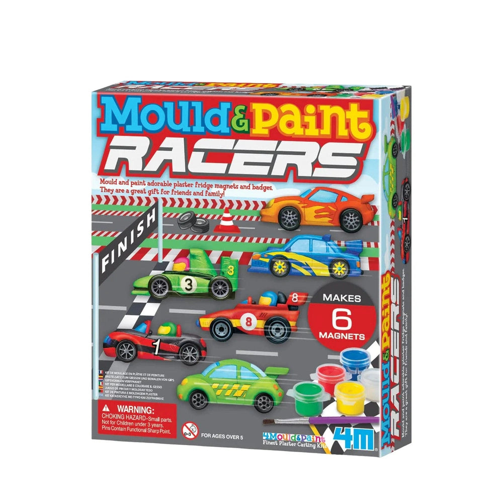 4M Mould and Paint Magnets and Badges - Racers