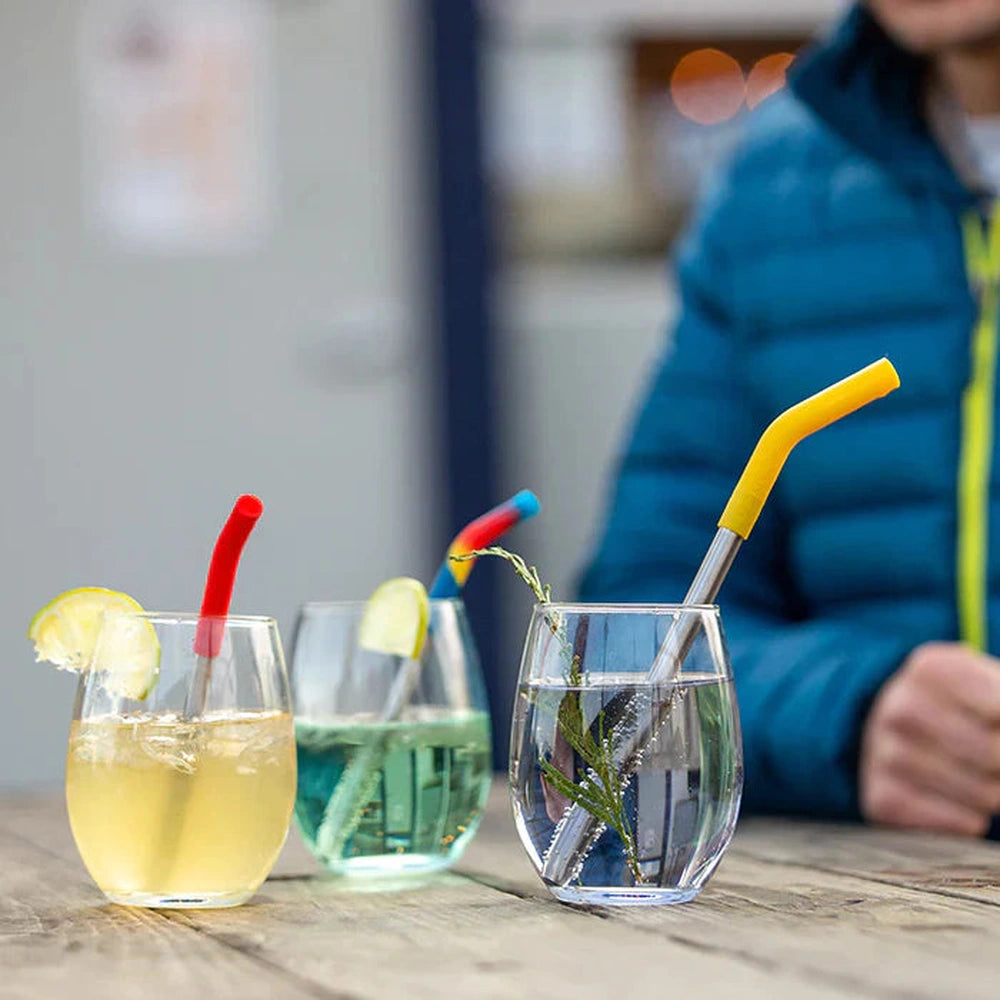 Klean Kanteen Rietjes Kort 4-Pack Multicolor
