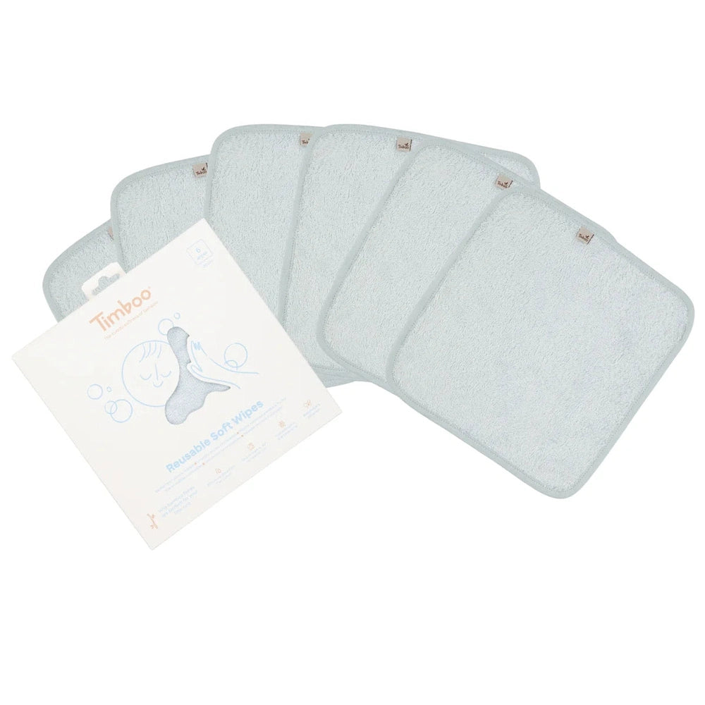 Timboo Herbruikbare doekjes 6 doekjes - Riviera Blue