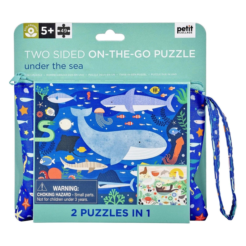Petit Collage Dubbelzijdige Puzzel In Etui Met Rits - Under The Sea