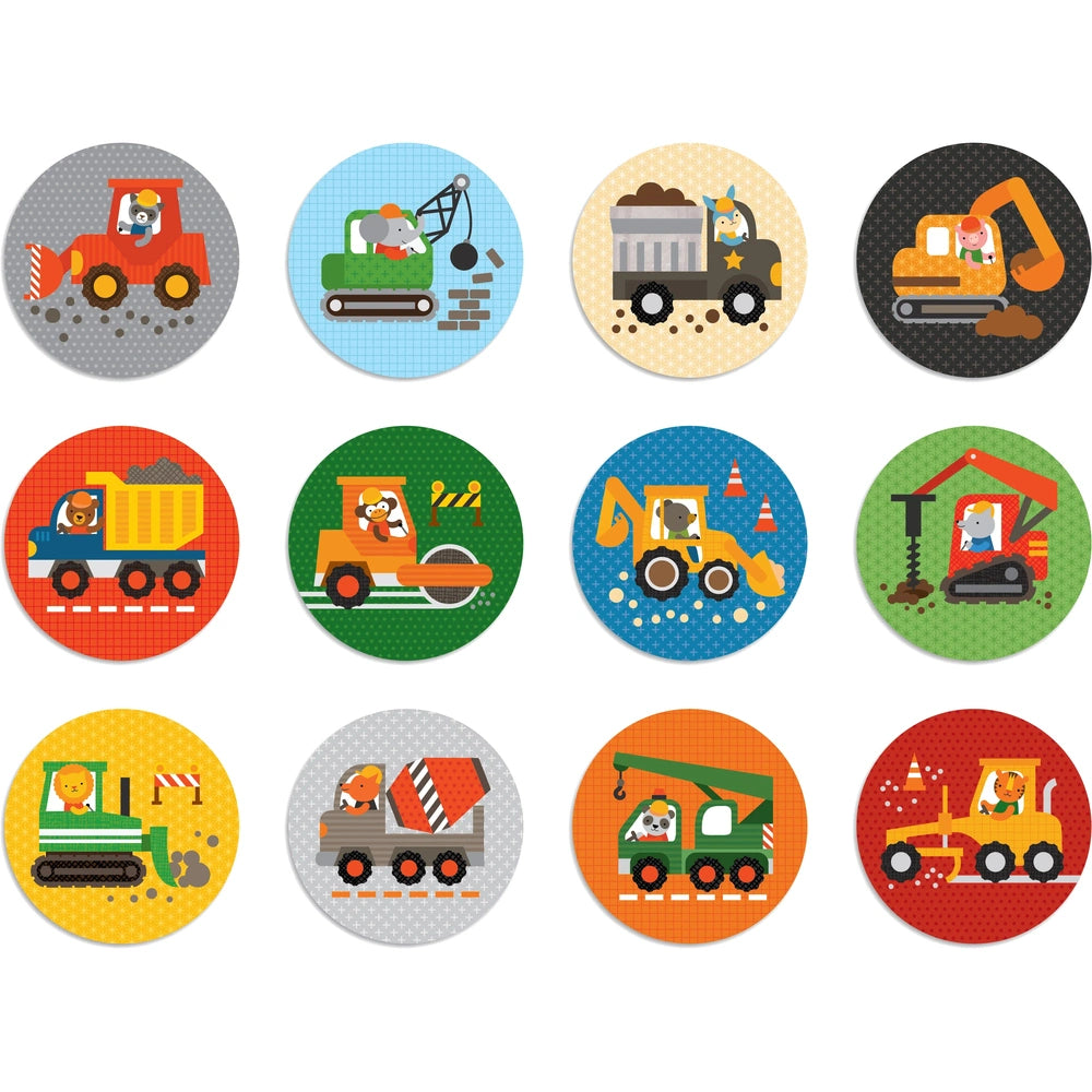 Jeu de memory Petit Collage sur les véhicules de chantier