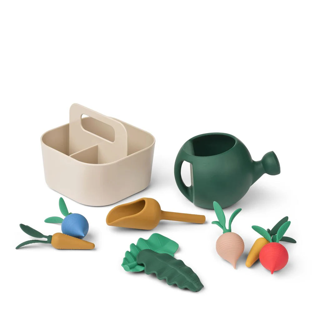 Liewood Set de jardinage en acacia - mélange multicolore sable
