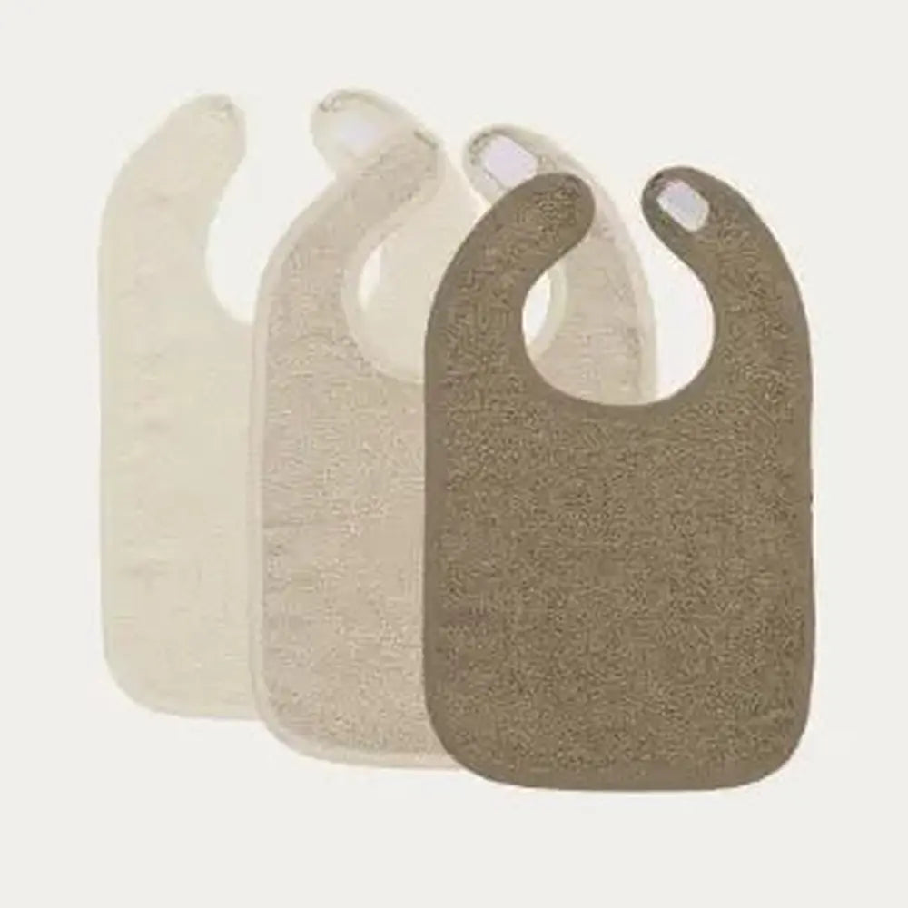 Meyco Baby Bavoir à scratch en tissu éponge - Natural/Soft Sand/Taupe