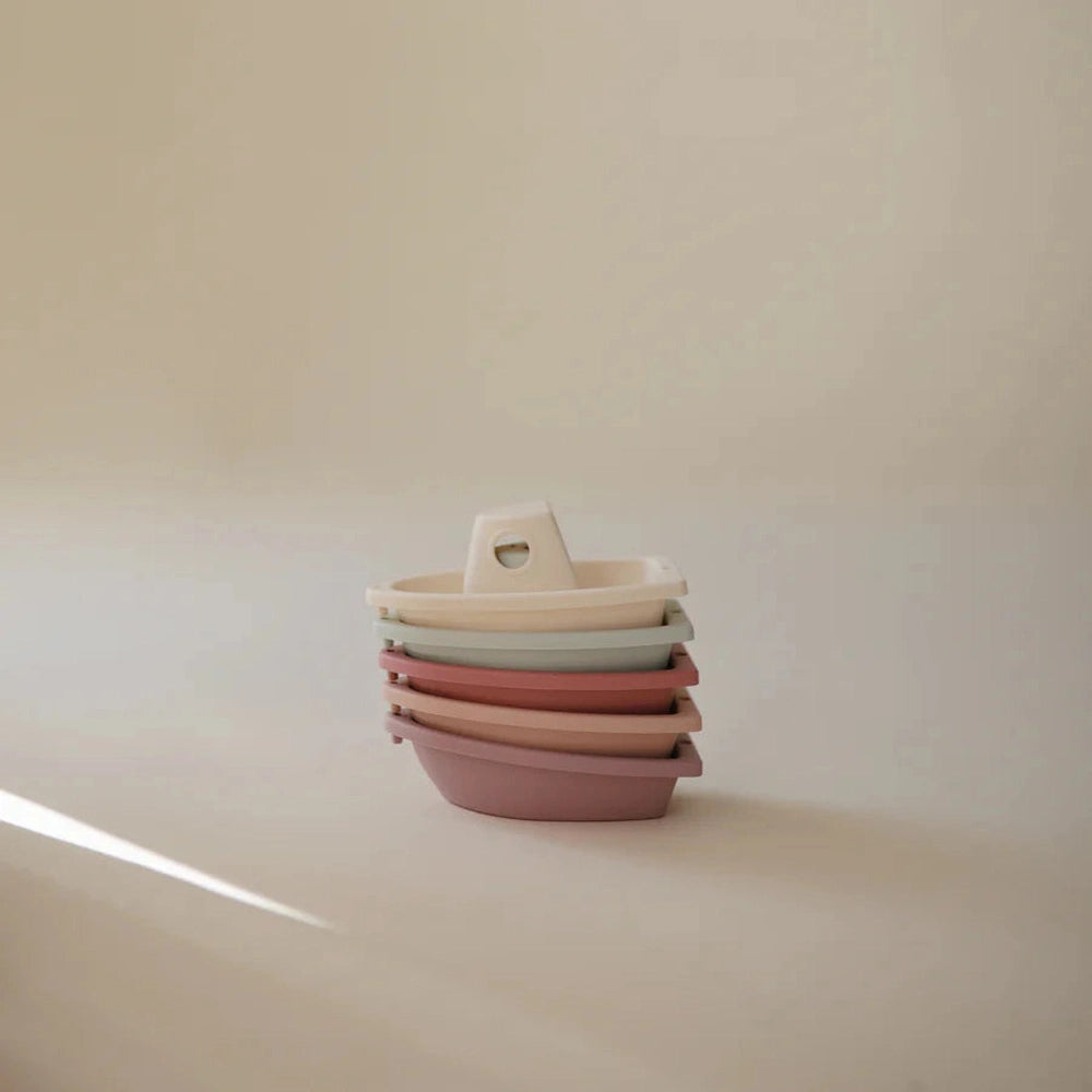 Mushie Bath Boats - Petal