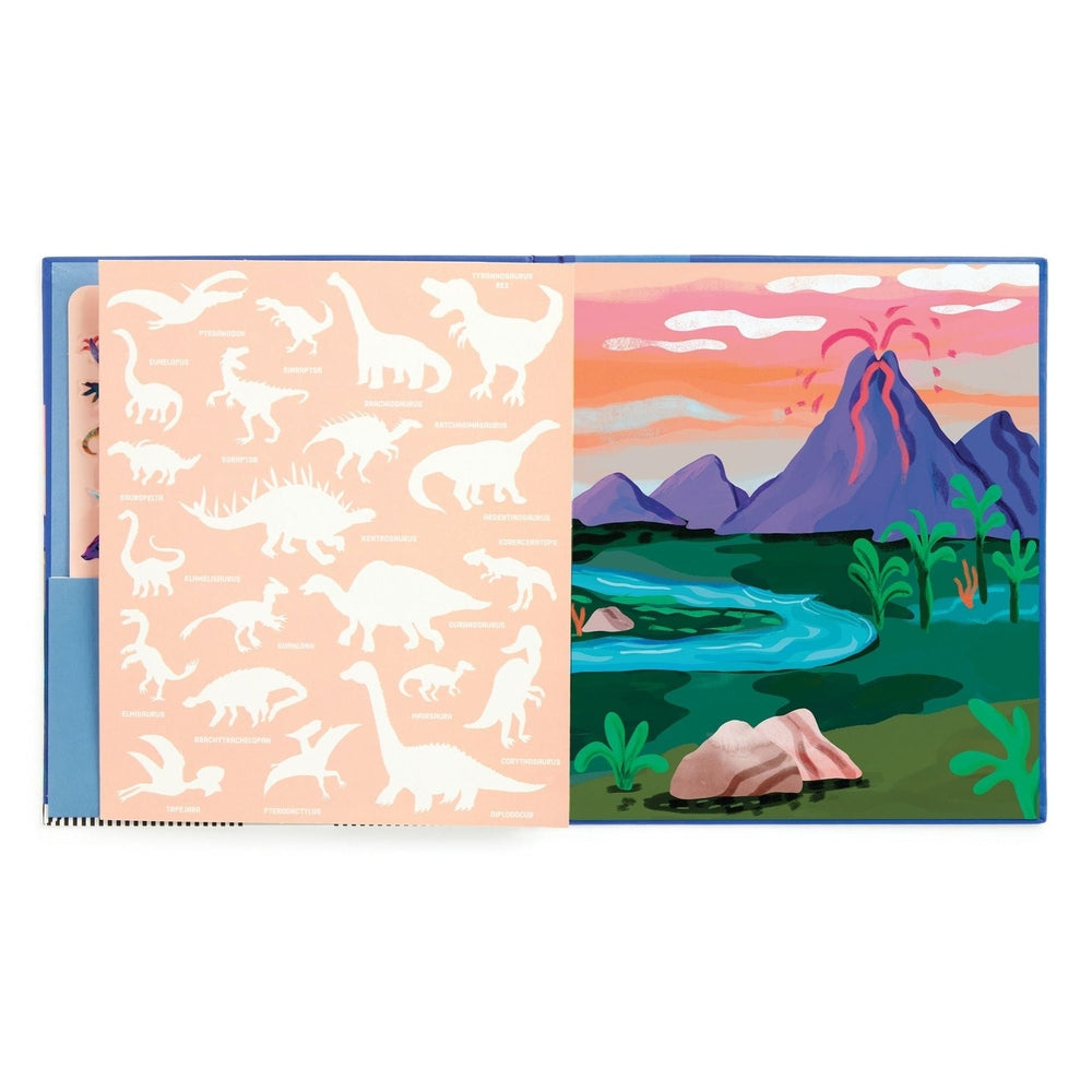 Set de jeu réutilisable d’autocollants Parc des dinosaures Mudpuppy