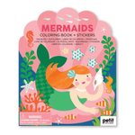 Petit Collage Livre de coloriage avec autocollants - Sirènes