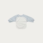 Bavoir à manches Meyco - Fat Stripe Jeans Blue