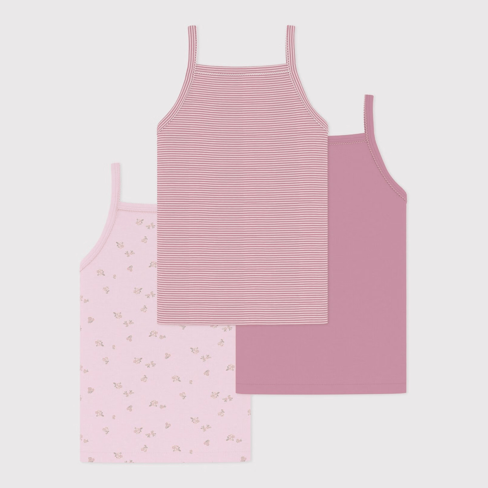 Petit Bateau 3 débardeurs à bretelles - Multicolore