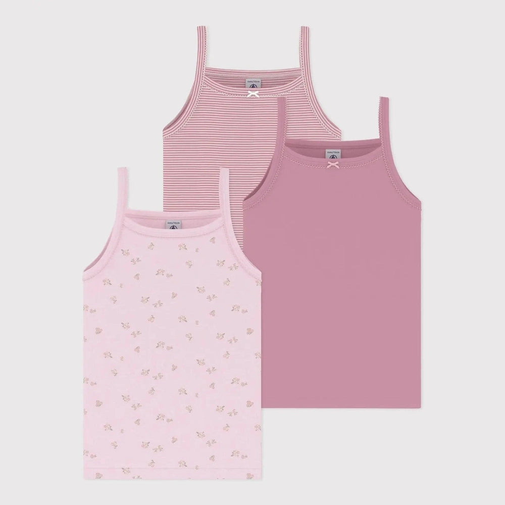 Petit Bateau 3 débardeurs à bretelles - Multicolore