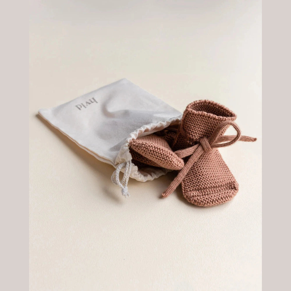 Hvid Booties 0–9 maanden - Terracotta