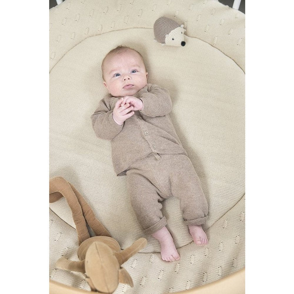 Meyco Baby Knots Boxkleed Rond ⌀95cm - Soft Sand