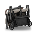Uppababy Minu Duo Stroller Ada Sandstone Carbon Frame Met Kastanje Bruin Leer Nieuw