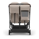 Uppababy Minu Duo Stroller Ada Sandstone Carbon Frame Met Kastanje Bruin Leer Nieuw