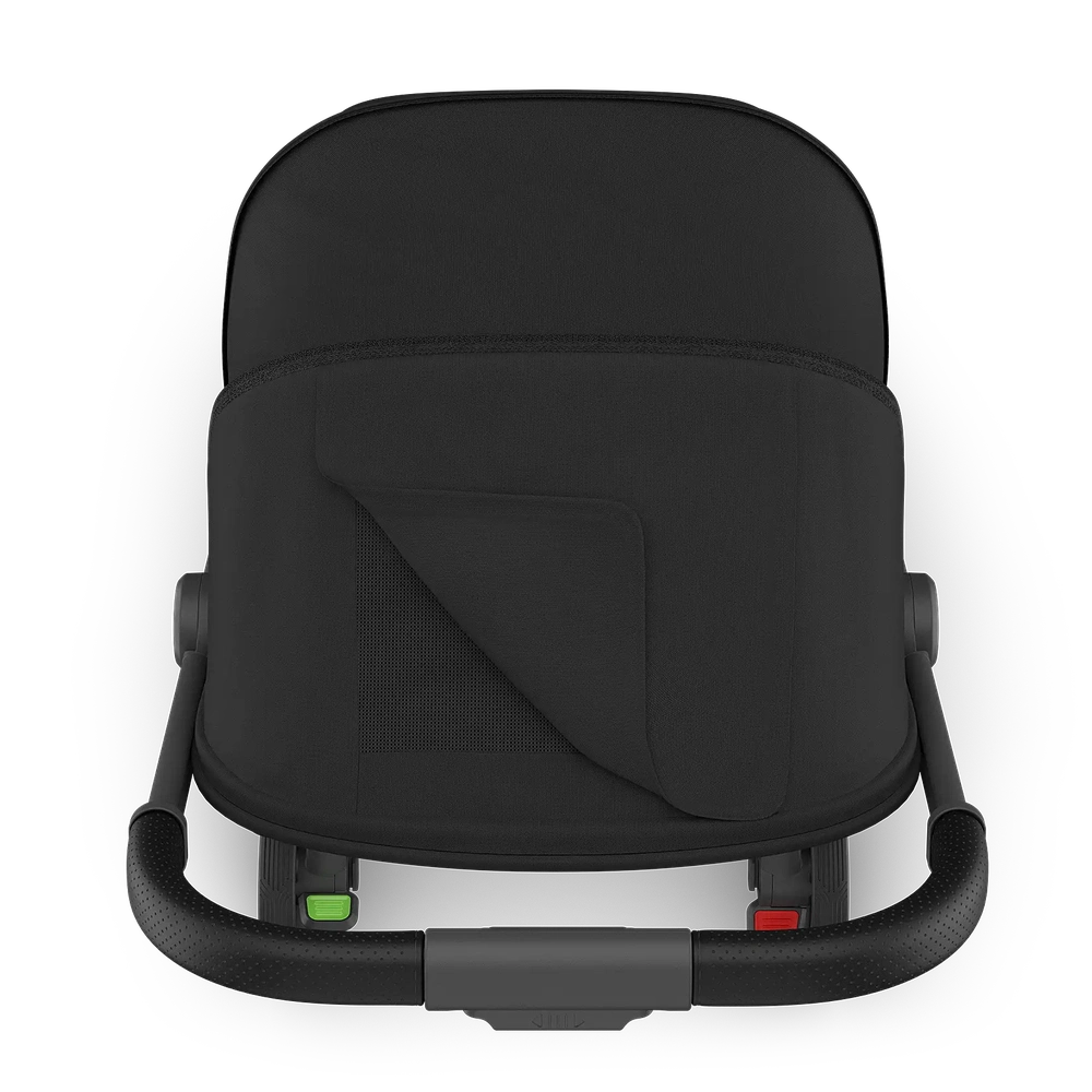 Uppababy Minu V3 Compact Stroller Jake Charcoal Carbon Frame Met Zwart Leer