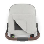 Uppababy Minu V3 Compact Stroller Savannah Pearl Gray Jacquard Carbon Frame Met Kastanje Bruin Leer