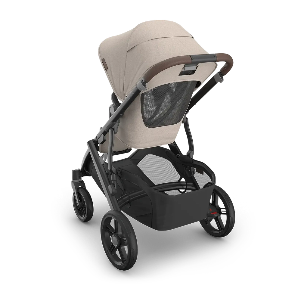 Uppababy Vista V3 Kinderwagen Ada - Sandstone Mélange - Carbon Frame Met Kastanje Bruin Leer Nieuw: Leverbaar Juli 2026