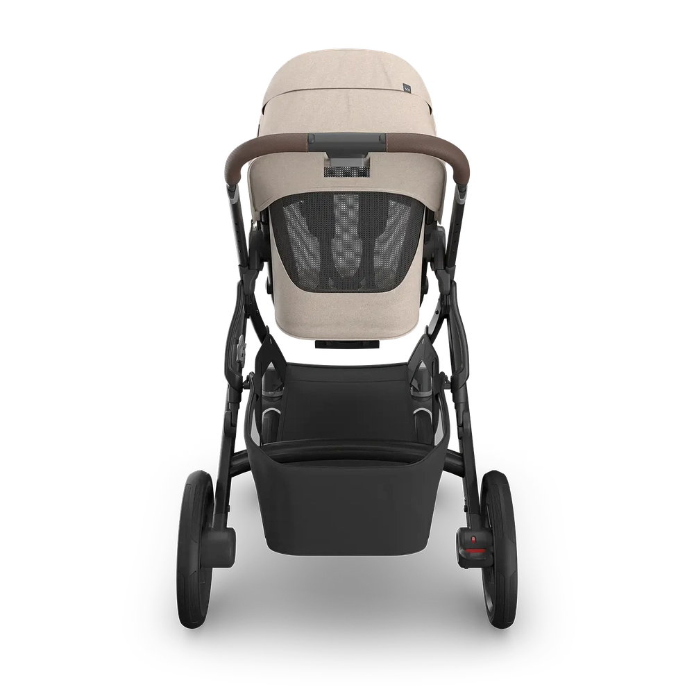 Uppababy Vista V3 Kinderwagen Ada - Sandstone Mélange - Carbon Frame Met Kastanje Bruin Leer Nieuw: Leverbaar Juli 2026