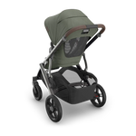 Uppababy Vista V3 Kinderwagen Evelyn - Meadow Green - Graphite Frame Met Kastanje Bruin Leer