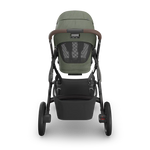Uppababy Vista V3 Kinderwagen Evelyn - Meadow Green - Graphite Frame Met Kastanje Bruin Leer