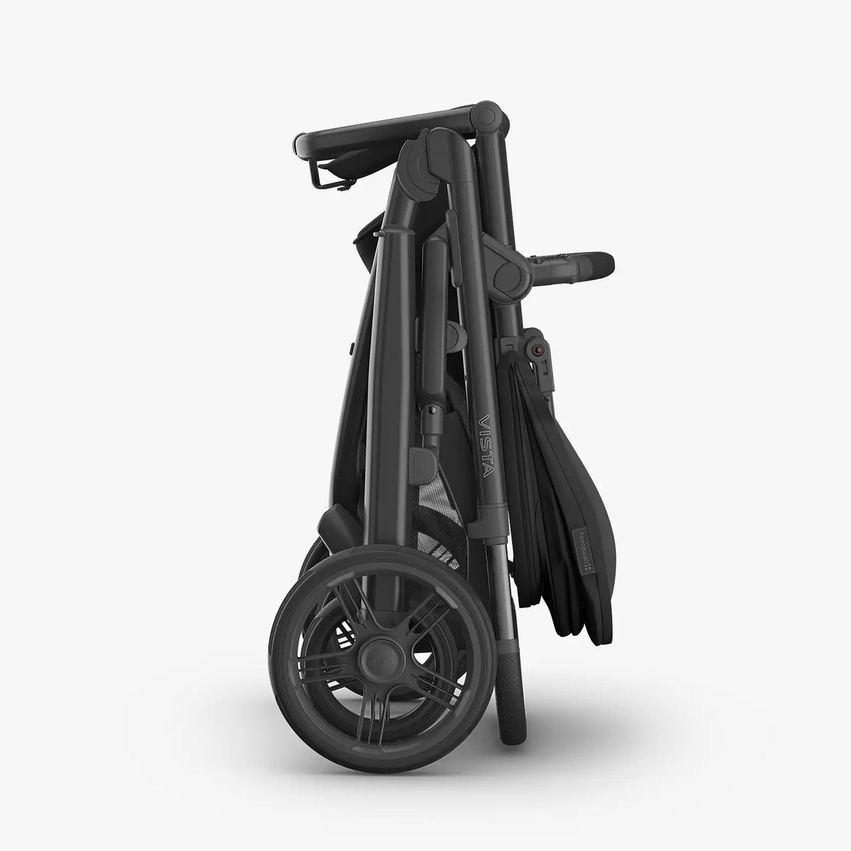 Uppababy Vista V3 Kinderwagen Jake - Zwart - Carbon Frame Met Zwart Leer Nieuw: Leverbaar Juli 2026