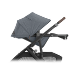 Uppababy Vista V3 Kinderwagen Julian - Dusty Blue Mélange - Carbon Frame Met Kastanje Bruin Leer