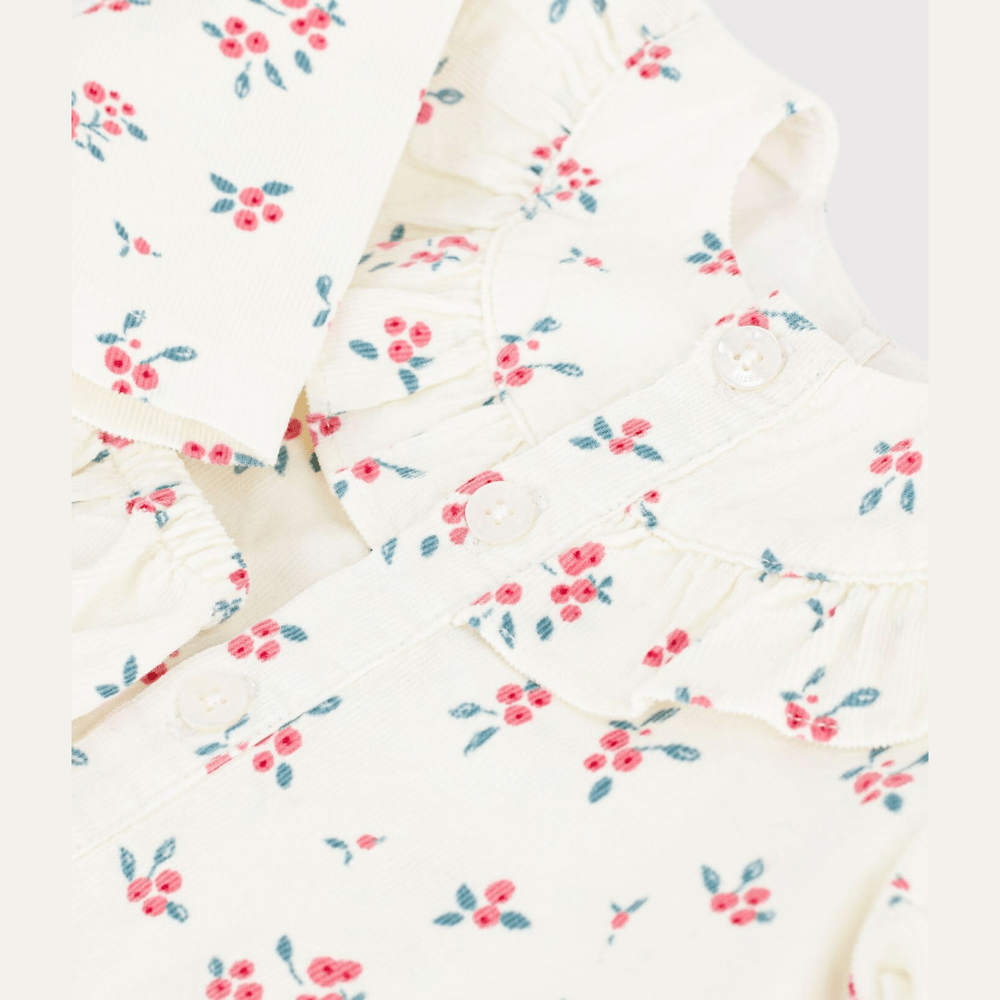 Petit Bateau Jurk Lange Mouwen En Bloomer - Ecru