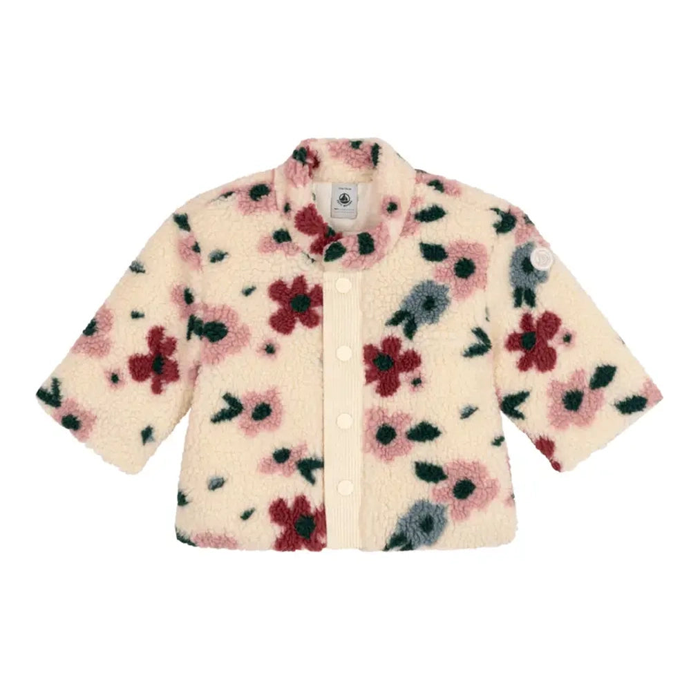 Petit Bateau Sherpa Jas - Ecru