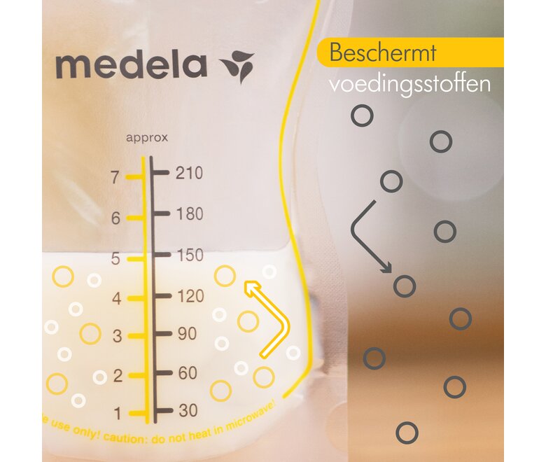 Medela Easy Pour Moedermelkbewaarzakjes Met Schenktuit 210ml - 50 stuks