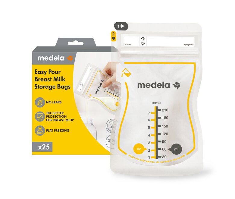 Medela Easy Pour Moedermelkbewaarzakjes Met Schenktuit 210ml - 50 stuks
