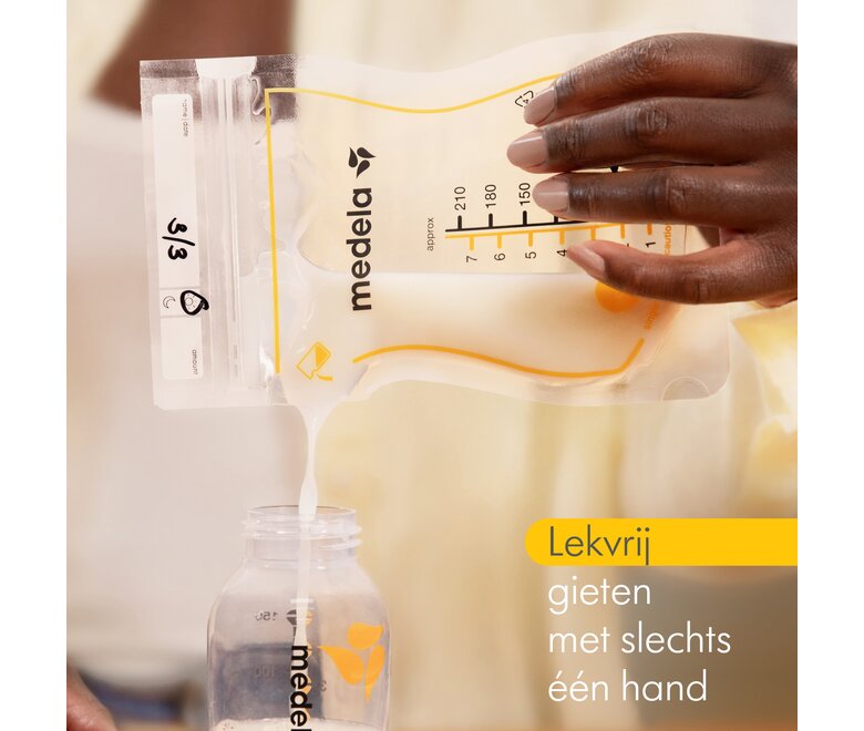 Medela Easy Pour Moedermelkbewaarzakjes Met Schenktuit 210ml - 50 stuks