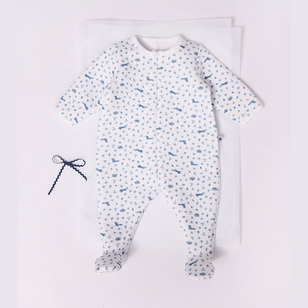 Petit Bateau Slaappakje Met Rits - Wit