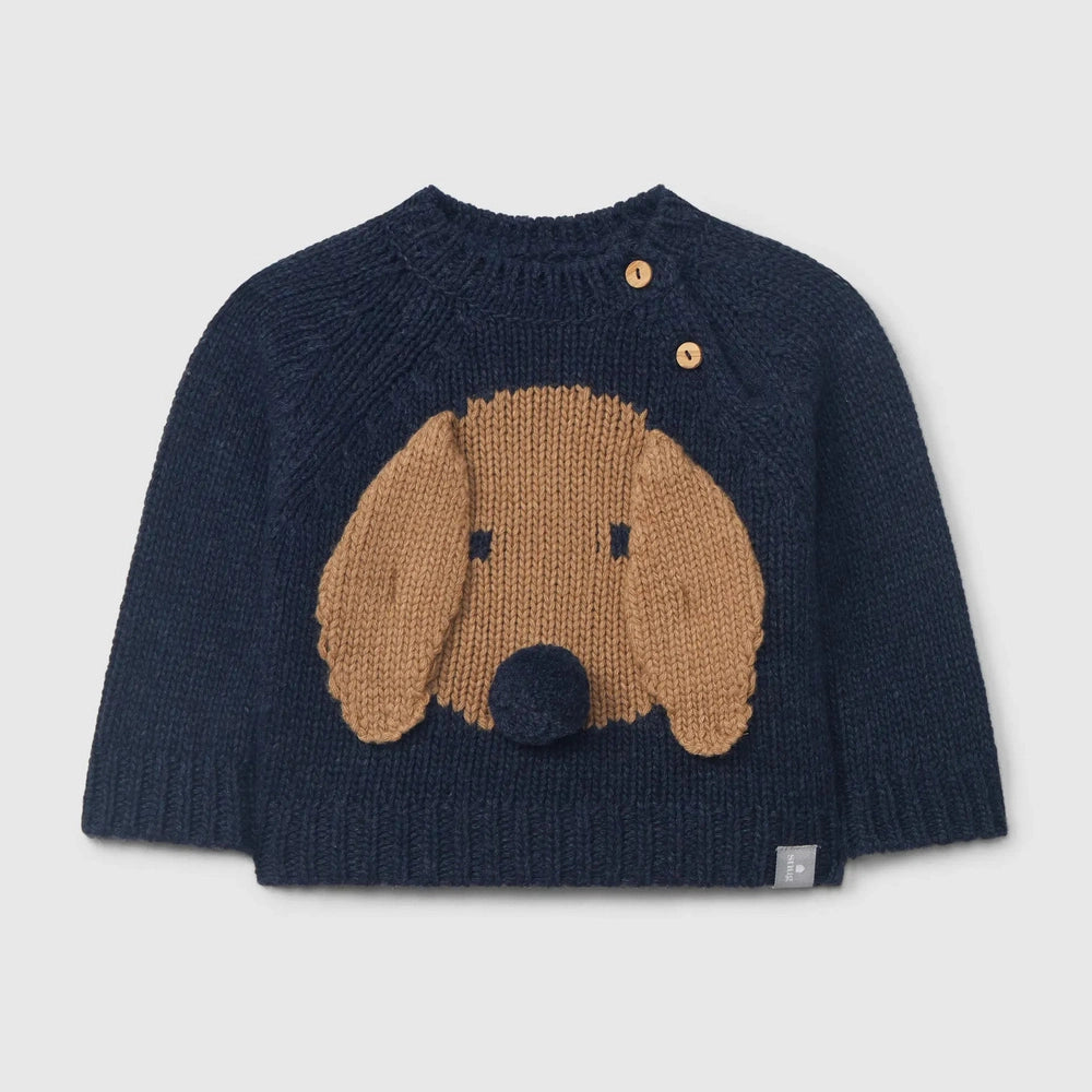 Snug Gebreide Trui - donkerblauw