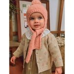 Laranjinha Veste en tricot à fleurs - Beige