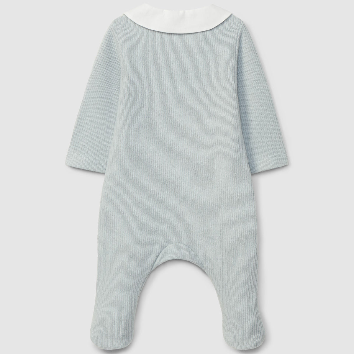 Laranjinha Babygrow Met Geborduurde Kraag - Grijsblauw