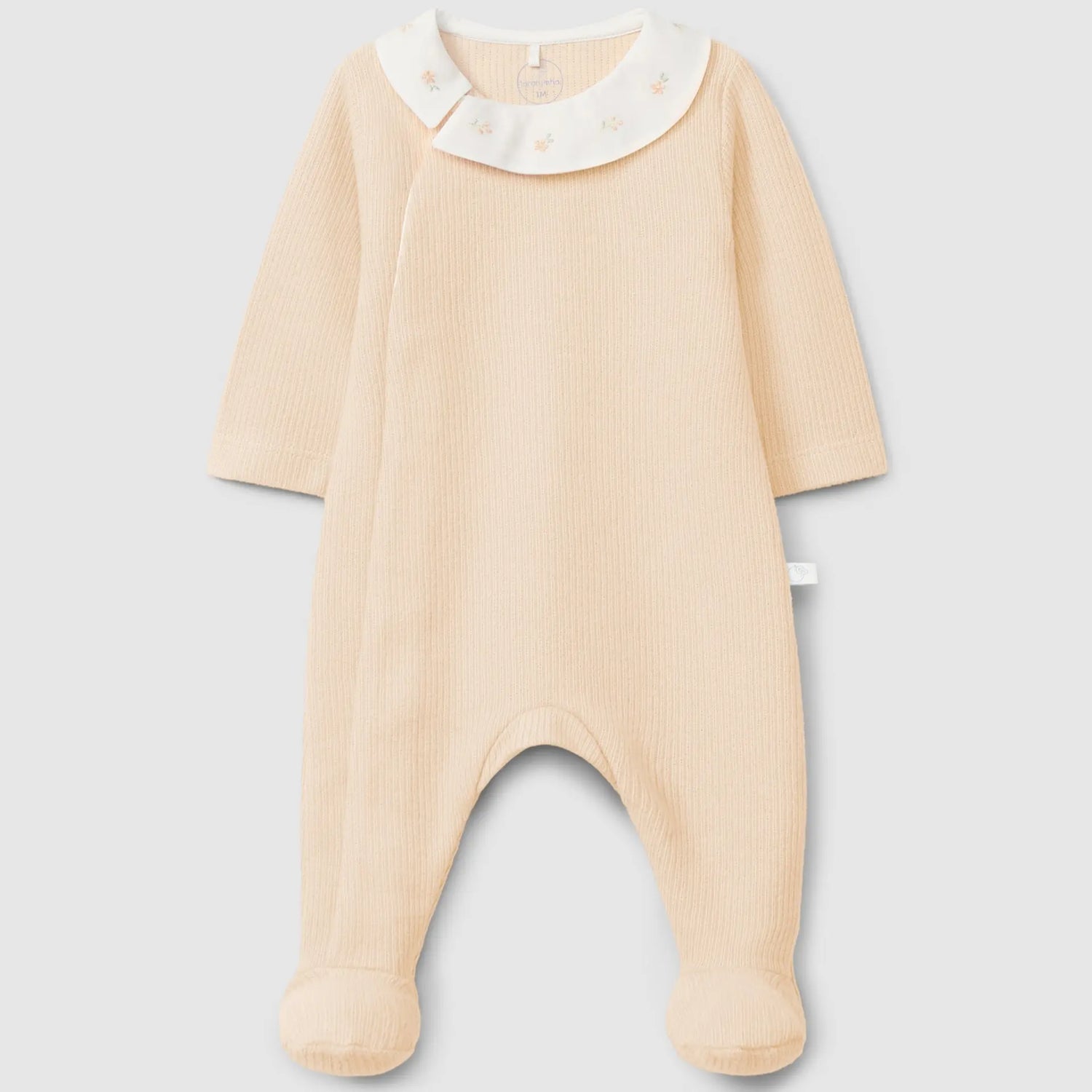 Laranjinha Babygrow Met Geborduurde Kraag - Zalm