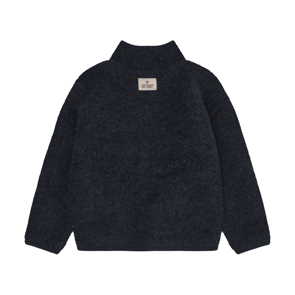 HUTTEliHUT Wollen Fleece Jas - Navy Melange