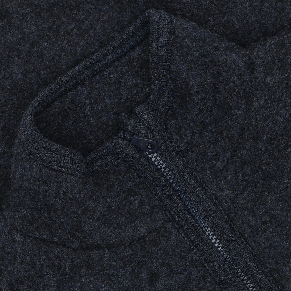 HUTTEliHUT Wollen Fleece Jas - Navy Melange