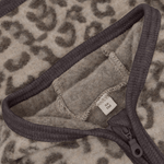 HUTTEliHUT Veste en polaire de laine jacquard - Camel chiné