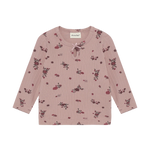 Minymo Rib T-Shirt Lange Mouwen Met Print - Fawn