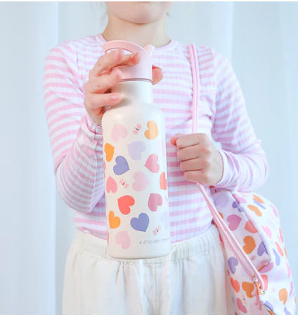 Little Lovely XL Stainless Steel Drinkbus 500ml - Hearts