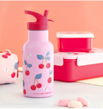 Little Lovely XL Stainless Steel Drinkbus 350ml - Cherries