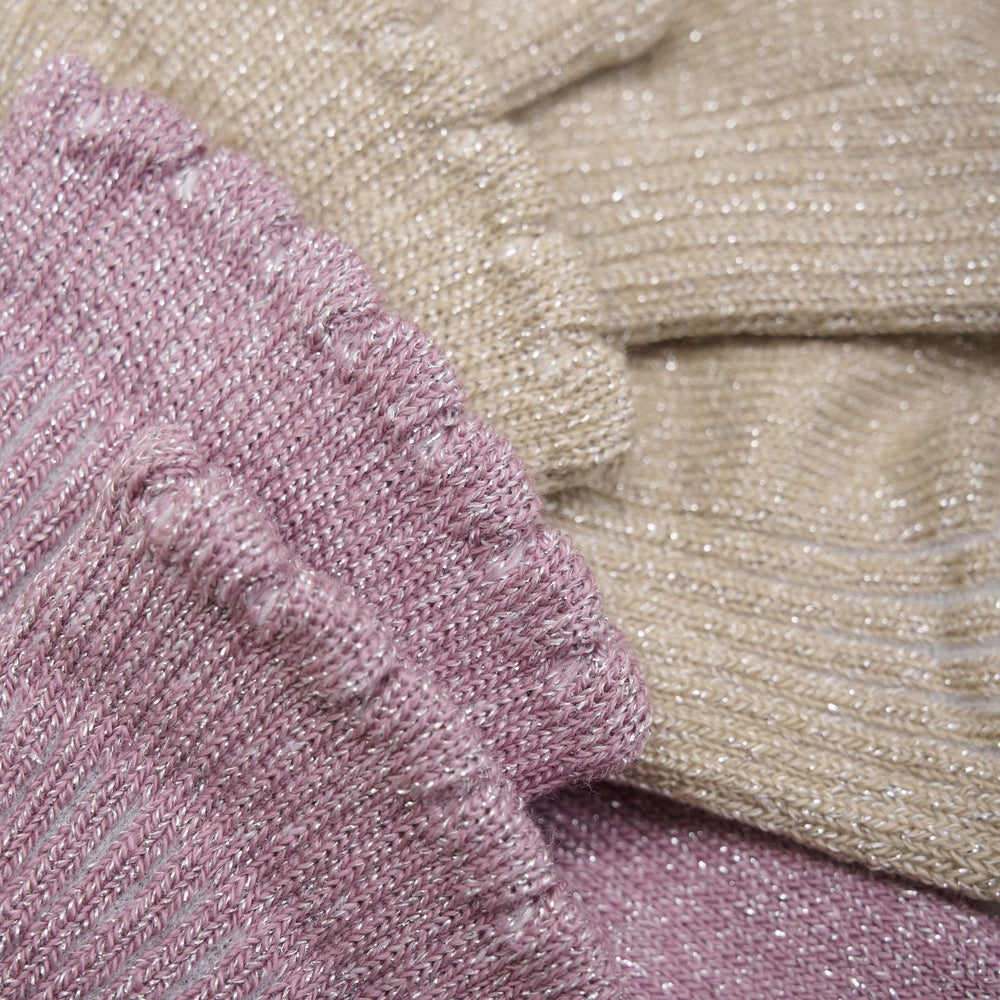 Minymo Sokken Met Glitter 2-pack - Dusky Orchid