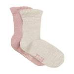Minymo Sokken Met Glitter 2-pack - Ash Rose